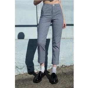 Navy Gingham Brandy Melville Tilden Pants